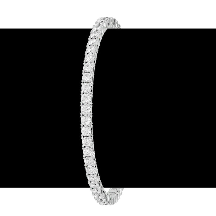 925 Silver 4mm 7" Tennis Bracelet with Moissanite 13.5 CTW