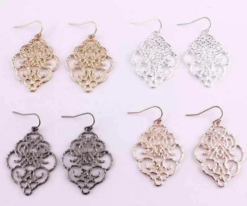 Moroccan Metal Hanging Earrings