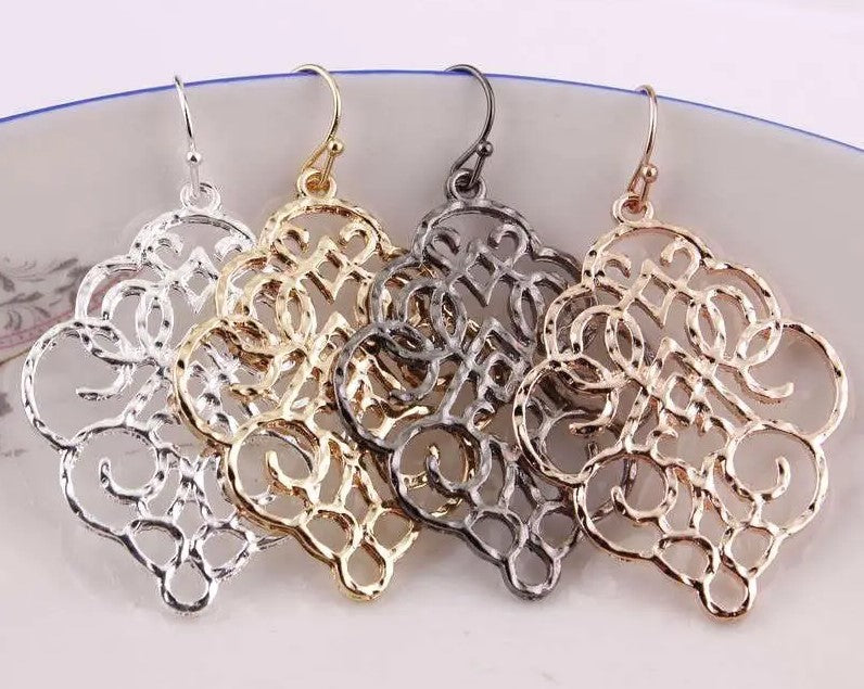 Moroccan Metal Hanging Earrings